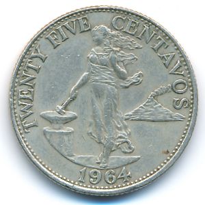 Филиппины, 25 сентаво (1964 г.)