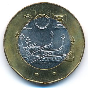 Taiwan, 20 yuan, 2001