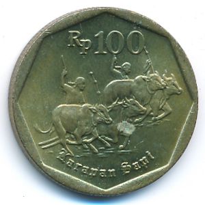 Indonesia, 100 rupiah, 1991