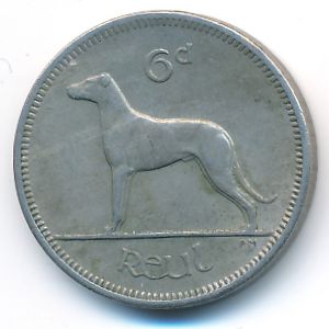 Ireland, 6 pence, 1966