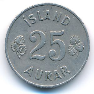 Исландия, 25 эйре (1951 г.)