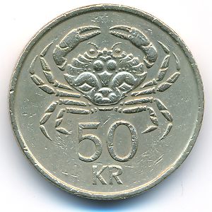 Iceland, 50 kronur, 1987