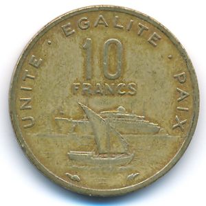 Джибути, 10 франков (1977 г.)