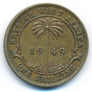 Британская Западная Африка, 1 шиллинг (1949 г.)
