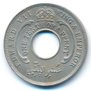 Британская Западная Африка, 1/10 пенни (1908 г.)