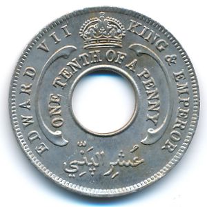 British West Africa, 1/10 penny, 1909