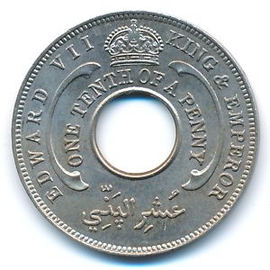 Британская Западная Африка, 1/10 пенни (1909 г.)