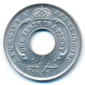 Британская Западная Африка, 1/10 пенни (1915 г.)