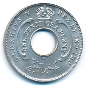 Британская Западная Африка, 1/10 пенни (1915 г.)