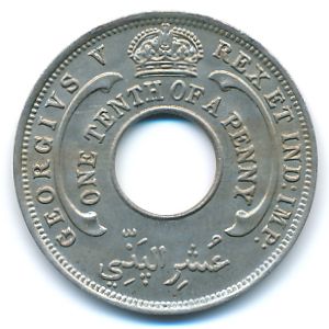 British West Africa, 1/10 penny, 1928