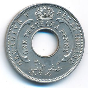 British West Africa, 1/10 penny, 1934