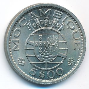 Mozambique, 5 escudos, 1971