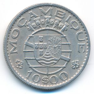 Мозамбик, 10 эскудо (1974 г.)