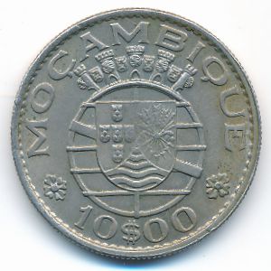 Mozambique, 10 escudos, 1974