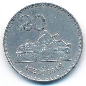 Мозамбик, 20 метикал (1980 г.)