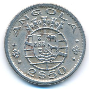 Angola, 2,5 escudos, 1968