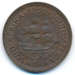 ЮАР, 1 пенни (1958 г.)