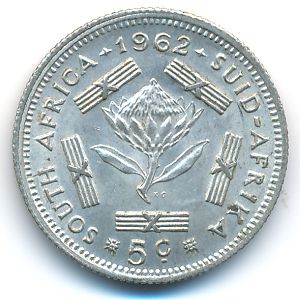 South Africa, 5 cents, 1962