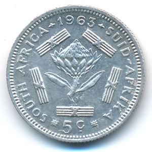 South Africa, 5 cents, 1963