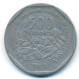 Камерун, 500 франков (1988 г.)