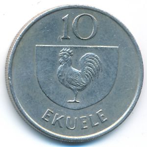 Equatorial Guinea, 10 ekuele, 1975