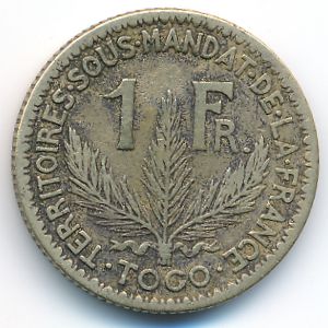 Того, 1 франк (1924 г.)