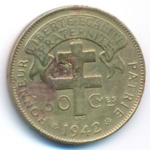 Французская Экваториальная Африка, 50 сентим (1942 г.)
