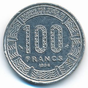Центральная Африка, 100 франков (1996 г.)