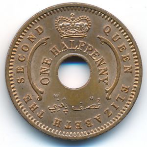 Nigeria, 1/2 penny, 1959