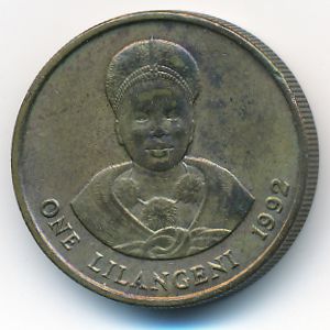 Swaziland, 1 lilangeni, 1992