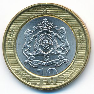 Марокко, 10 дирхамов (2002 г.)