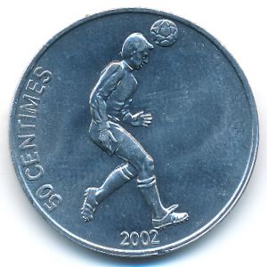 Congo Democratic Repablic, 50 centimes, 2002
