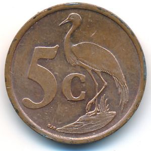 South Africa, 5 cents, 1999