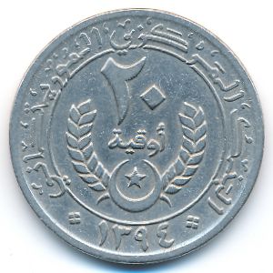 Мавритания, 20 угий (1974 г.)