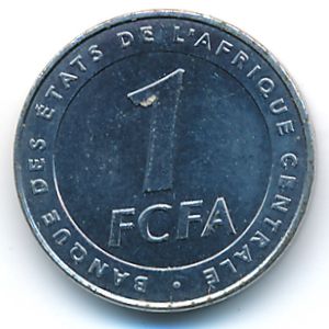 Central African Republic, 1 franc CFA, 2006