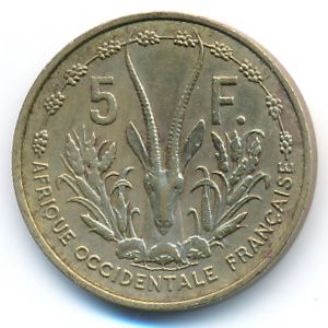 Французская Западная Африка, 5 франков (1956 г.)