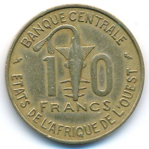 Западная Африка, 10 франков (1971 г.)