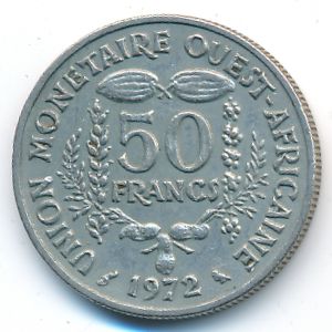 Западная Африка, 50 франков (1972 г.)