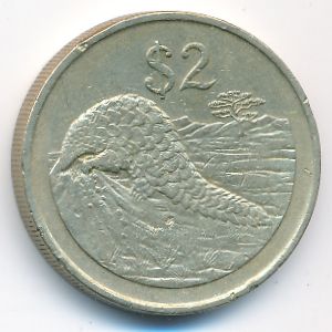 Zimbabwe, 2 dollars, 1997