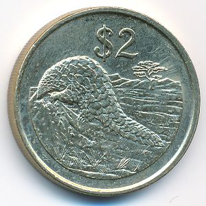 Zimbabwe, 2 dollars, 1997