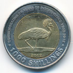 Уганда, 1000 шиллингов (2012 г.)