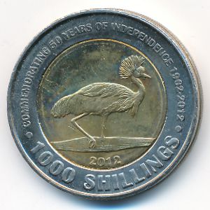 Уганда, 1000 шиллингов (2012 г.)