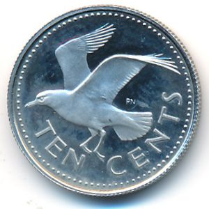 Барбадос, 10 центов (1973 г.)