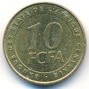 Central African Republic, 10 francs CFA, 2006