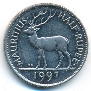 Mauritius, 1/2 rupee, 1997