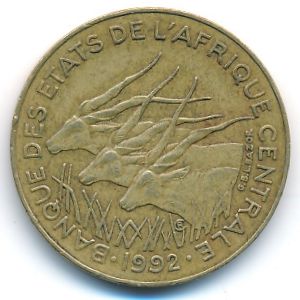 Центральная Африка, 10 франков (1992 г.)