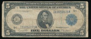 США, 5 долларов (1914 г.)