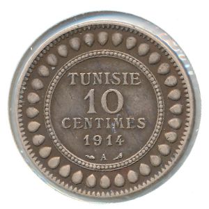 Tunis, 10 centimes, 1914