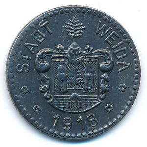 Вайда., 10 пфеннигов (1918 г.)