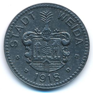 Вайда., 50 пфеннигов (1918 г.)